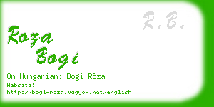 roza bogi business card