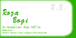 roza bogi business card